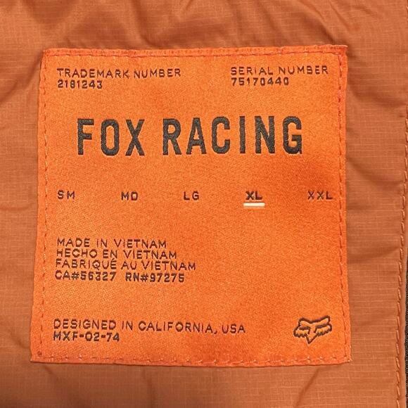 Fox Racing Ridgeway Jacket Burnt Orange Mens XL Full Zip Hooded Coat Cordura - Picture 6 of 16